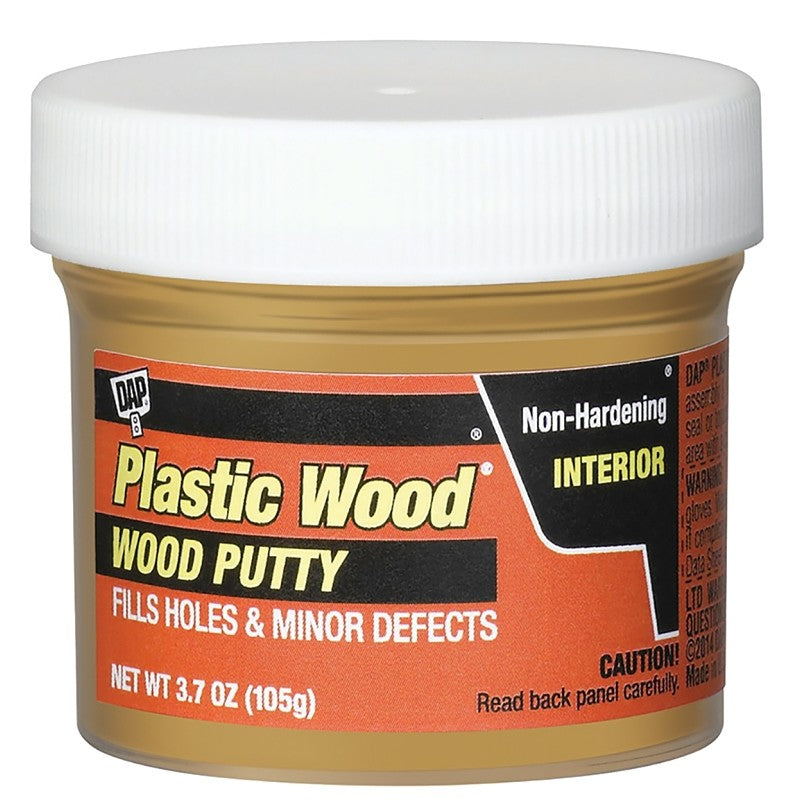 DAP 7079821247 Wood Putty, Solid, Mild, Pleasant, Light Oak, 3.7 oz, Tub (Pack of 6)