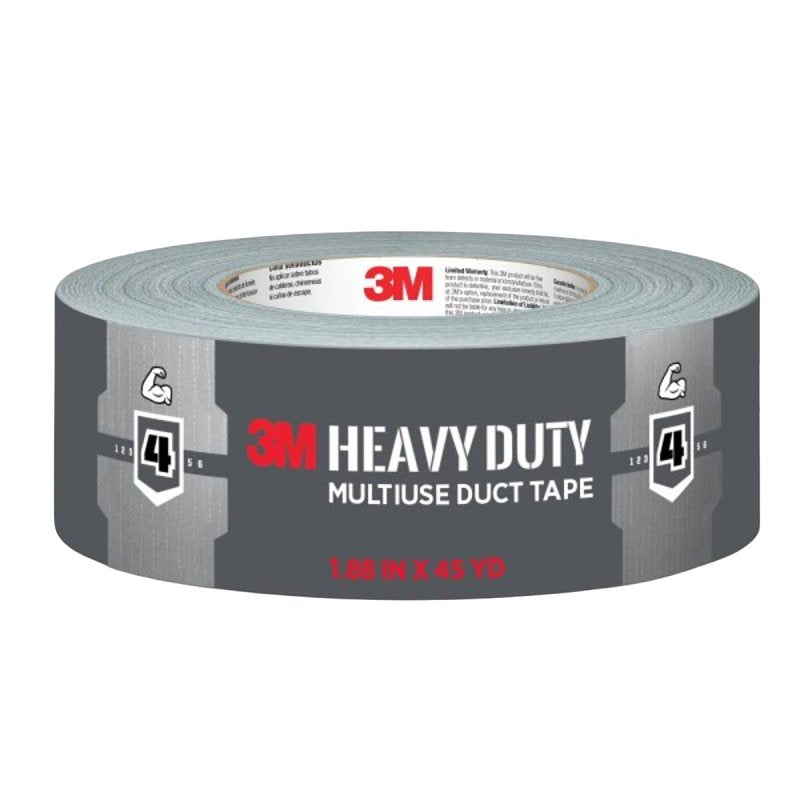 3M 2145-GRY Duct Tape, Heavy-Duty, 45 yd L, 1.88 in W, Gray