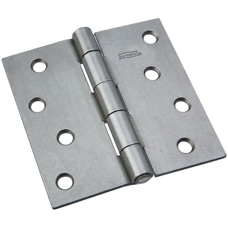 National Hardware N140-681 Utility Hinge, 4 in W Frame Leaf, 0.11 in Thick Frame Leaf, Steel, Steel, Riveted Pin, 70 lb