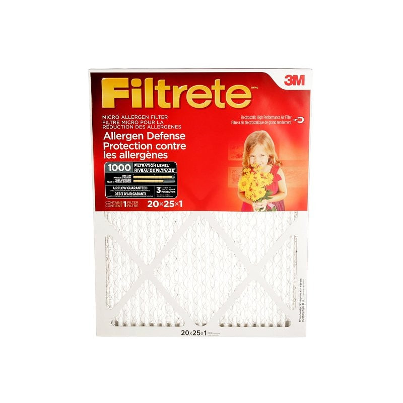 Filtrete 9803-4 Air Filter, 20 in L, 25 in W, 11 MERV, 1000 MPR (Pack of 4)