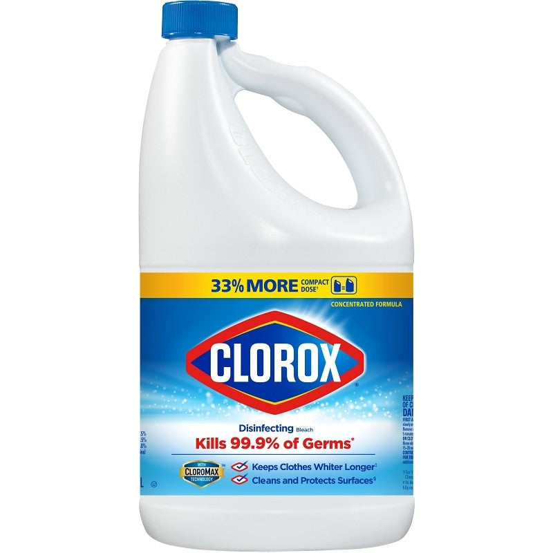 Clorox 32263 Regular Bleach, 81 oz, Liquid, Bleach (Pack of 6)