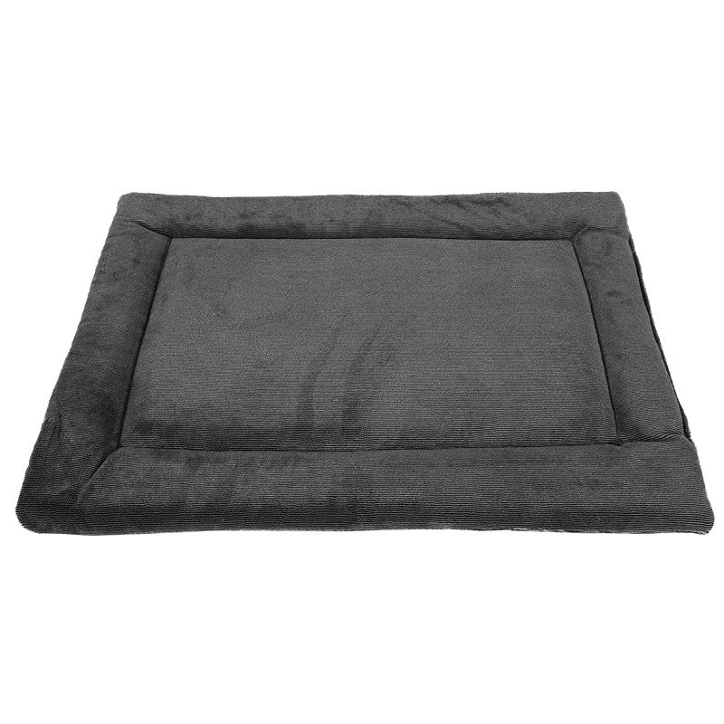 Petmate 26595 Kennel Mat, 23-1/2 in L, 16-1/2 in W, Rectangle, Polyester Fill, Woven Plush Fabric, Gray