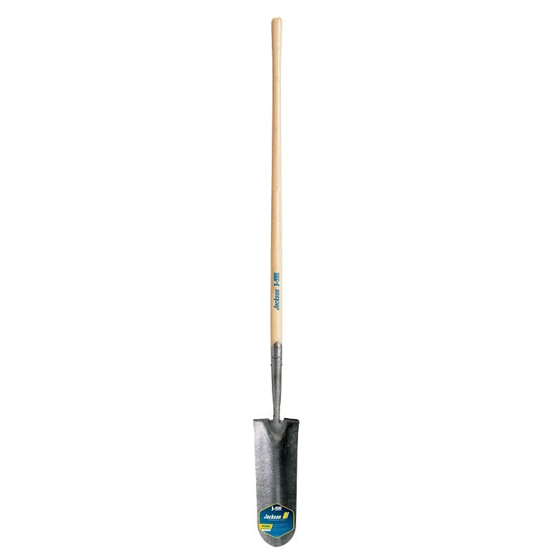 Jackson J-450 Series 1233200 Pony Drain Spade, 5-1/2 in W Blade, Steel Blade, Wood Handle, 47 in L Handle