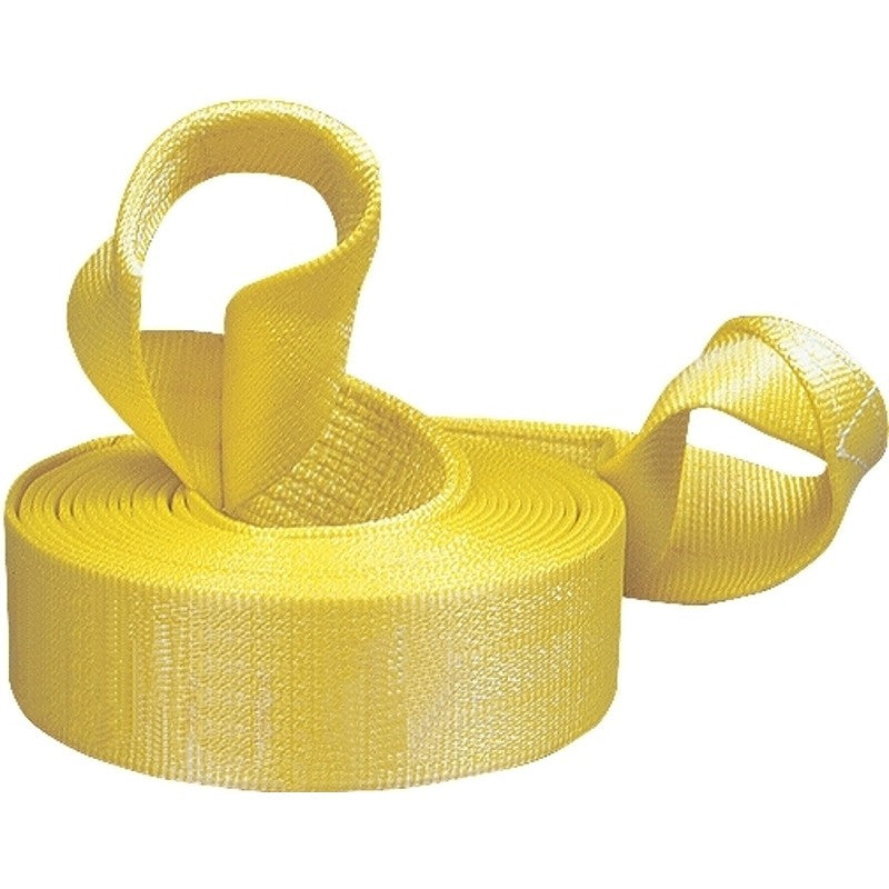 Keeper 02932 Recovery Strap, 22,500 lb, 3 in W, 20 ft L, Hook End, Yellow