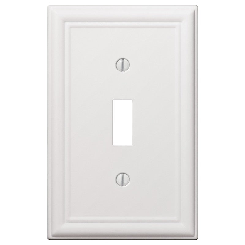 Amerelle 149TW Wallplate, 4-7/8 in L, 3-1/8 in W, 1-Gang, Steel, White (Pack of 4)