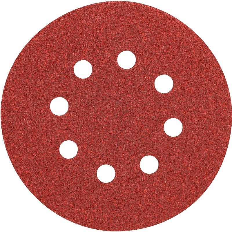 DEWALT DW4310 Sanding Disc, 5 in Dia, Coated, 100 Grit, Medium, Aluminum Oxide Abrasive, Paper Backing, 8-Hole