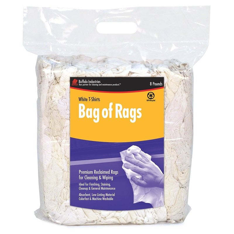 Buffalo 10526PB T-Shirt Cloth Rag, White
