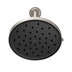 Moen Verso Series 220R2EPSRN Shower Head, Round, 1.75 gpm, 1/2 in Connection, IPS, 8-Spray Function, Plastic, 9 in Dia