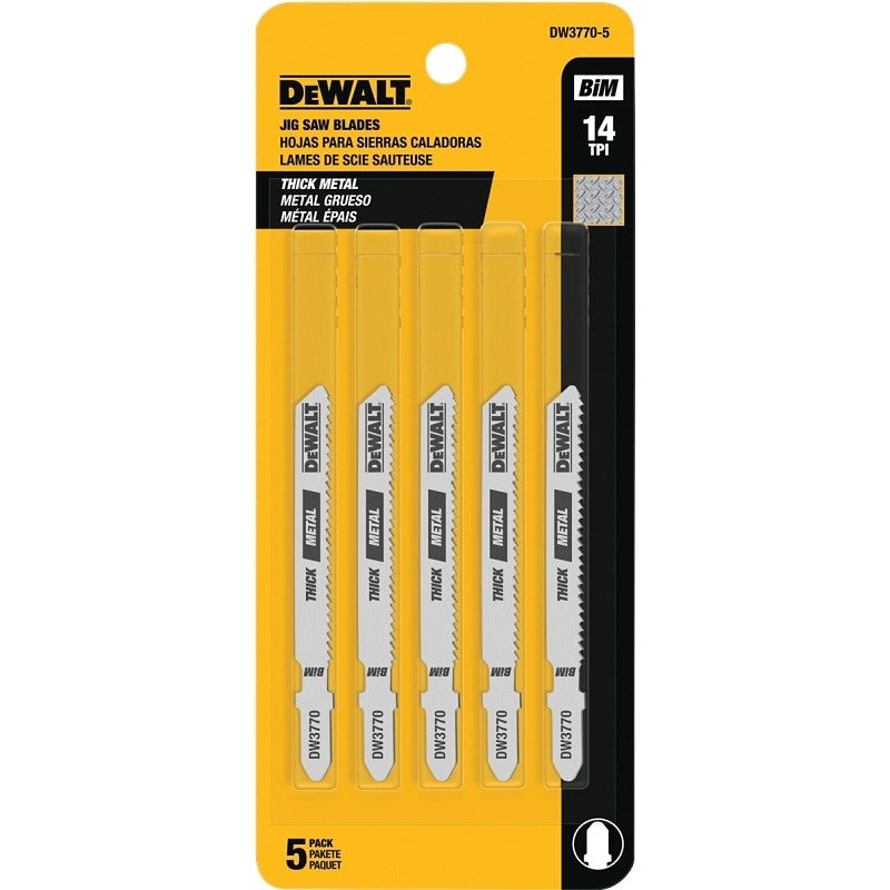 DEWALT DW3770-5 Jig Saw Blade, 0.3 in W, 14 TPI