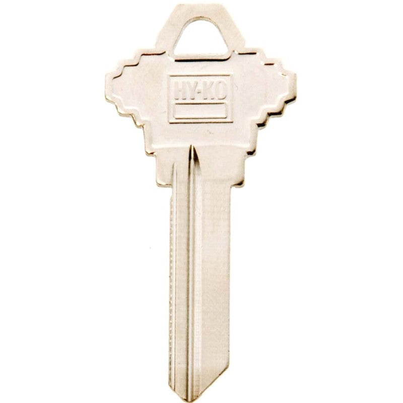 Hy-Ko 11010SC10 Key Blank, Brass, Nickel, For: Schlage Cabinet, House Locks and Padlocks, SC10 Key Number (Pack of 10)