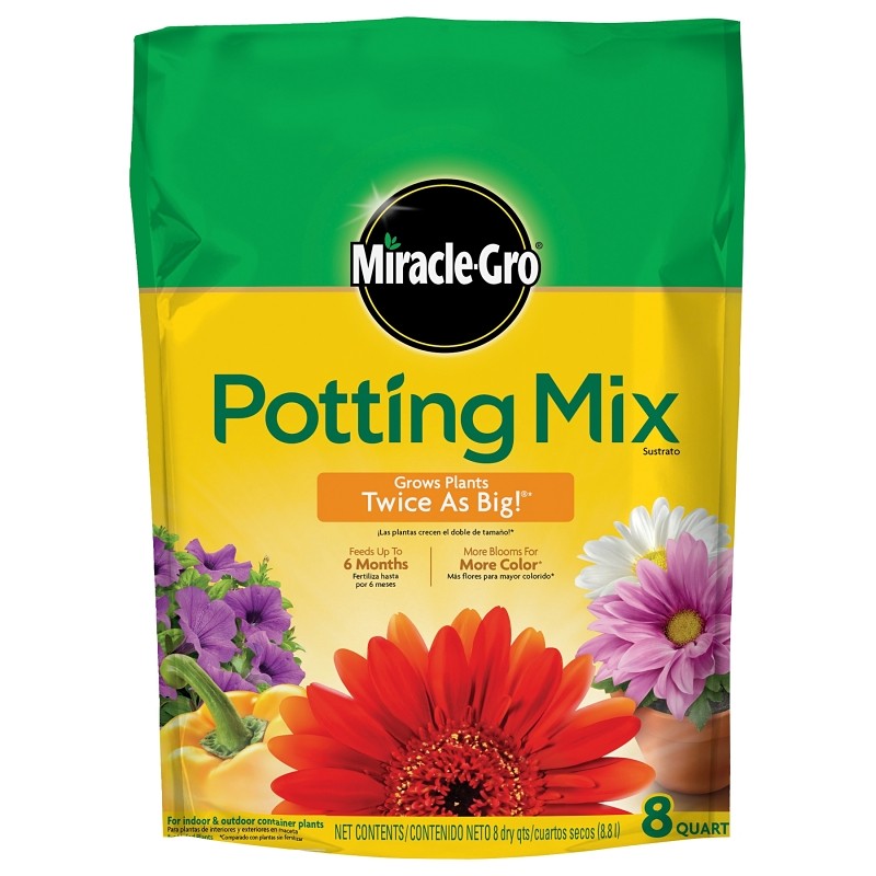 Miracle-Gro 75678300 Potting Mix, 8 qt