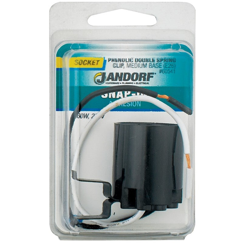 Jandorf 60541 Lamp Socket, 6 in Wire Dimensions, 250 V, 660 W, Phenolic Housing Material