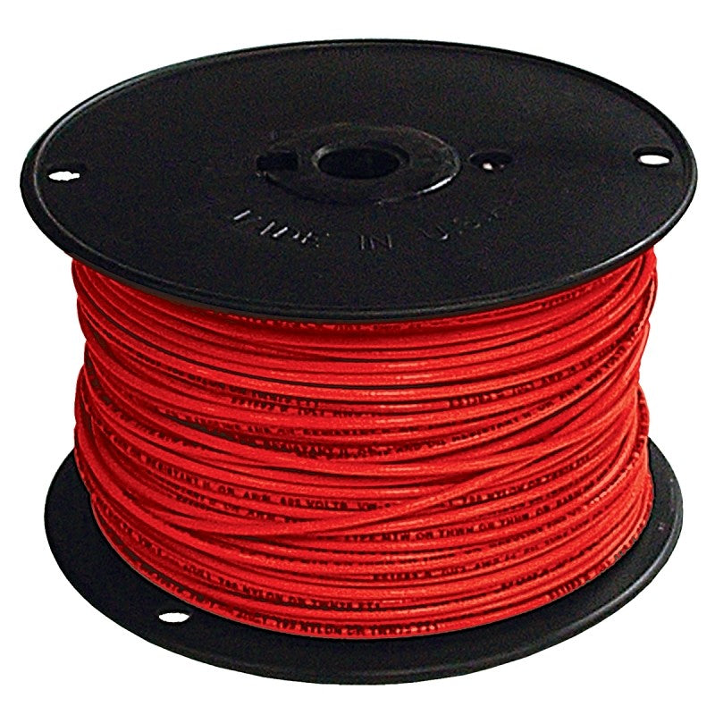 Southwire 12RED-SOLX500 Series Building Wire, Red Sheath, 12 AWG Wire, 1-Conductor, 500 ft L, Copper Conductor