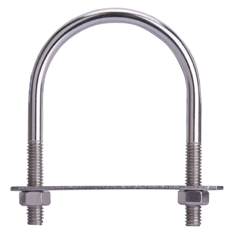 ProSource LR361 U-Bolt, 5/16 in Thread, 1-1/2 in L Thread, Stainless Steel, Stainless Steel (Pack of 10)