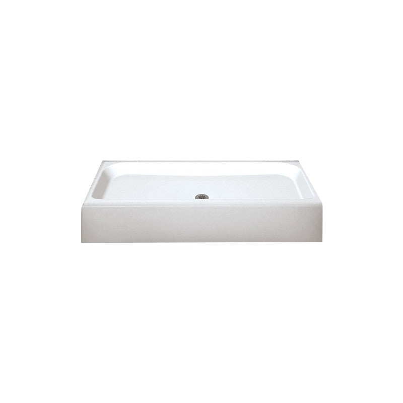 Maax Finesse Series 105623-000-002-00 Shower Base, 60 in L, 32 in W, 7 in H, Acrylic, White, Alcove Installation