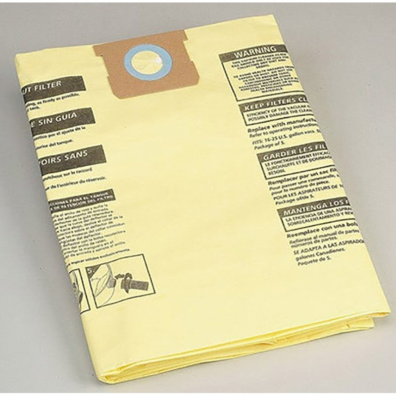 Shop-Vac 9067333 High-Efficiency Disposable Filter Bag, 15 to 22 gal Capacity