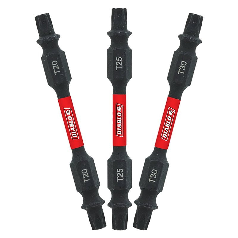 Diablo DDET2525B Double Ended Drive Bit, T25 Drive, Torx Drive, 2-1/2 in L