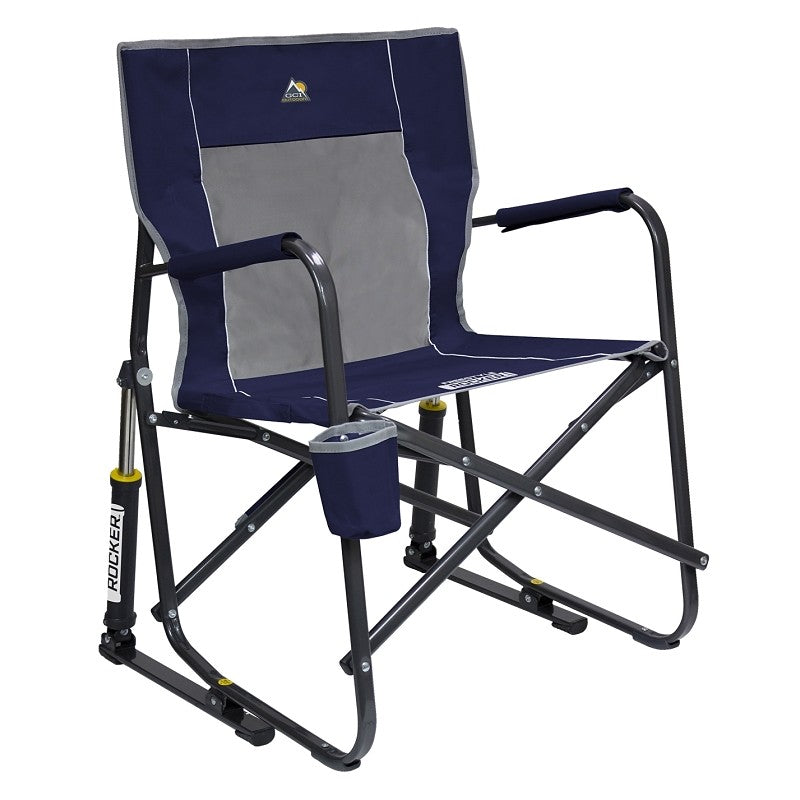 GCI Outdoor 37060 Freestyle Rocker Chair, 25 in OAW, 24 in OAD, 34.8 in OAH, Fabric/Plastic/Steel, Indigo Blue (Pack of 2)
