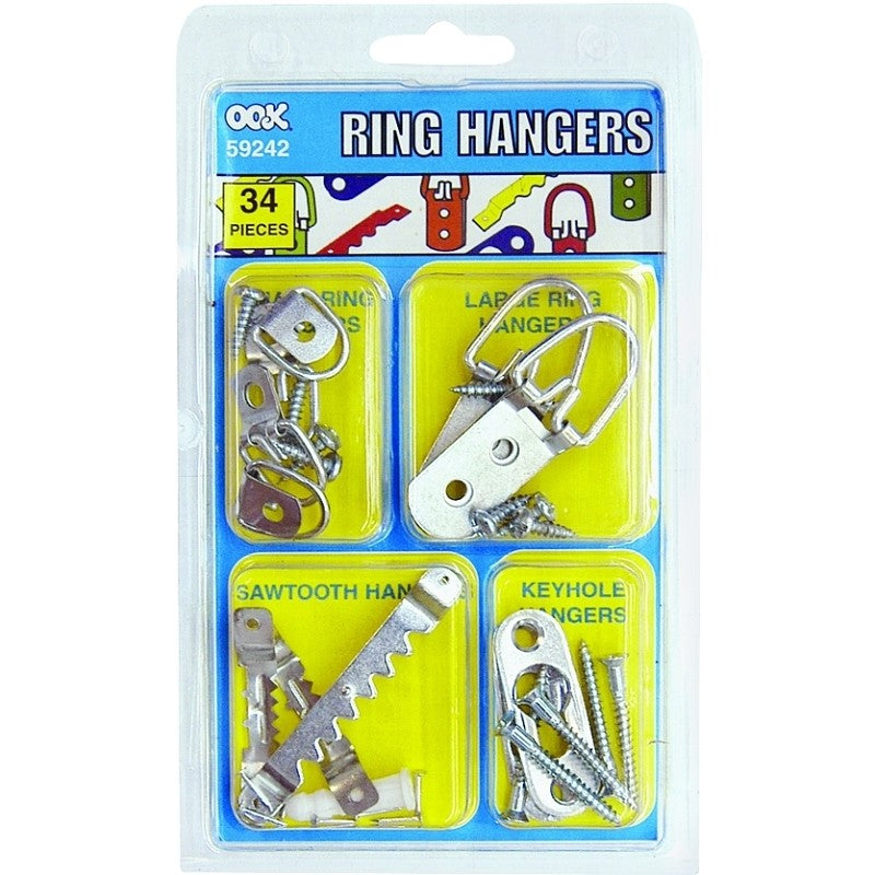 Hillman 59242 Picture Hanger Kit, Steel, Zinc