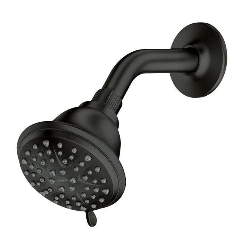 Moen Attune Series 218W0BL Spray Head, Round, 1.75 gpm, 1/2 in Connection, IPS, 8-Spray Function, Metal, Matte Black