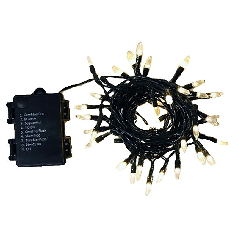 Santas Forest 03721 LED Mini Lights, Mini/Christmas, 50-Lamp, LED Lamp, Warm White Lamp, 10 ft L