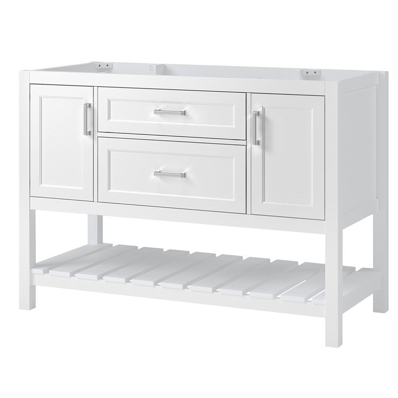 Craft + Main Lawson Series LSWV4822D Vanity Cabinet, 48 in W Cabinet, 21-1/2 in D Cabinet, 34 in H Cabinet, Wood, White
