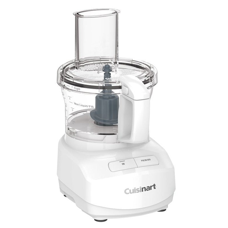 Cuisinart FP-7 Food Processor, 7 Cup Bowl, 350 W, Button Control, Plastic, White