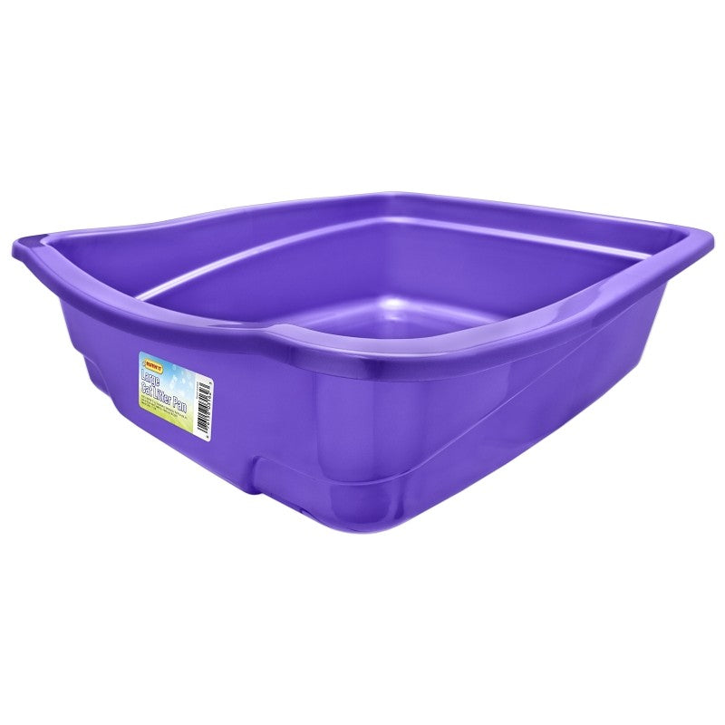 Ruffin'It 7N03162 Cat Pan, 14-7/8 in W, 5 in D, Polypropylene (Pack of 6)