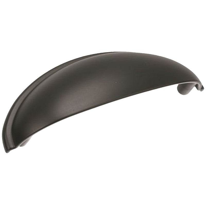 Amerock Cup Pulls Series BP22094FB Cabinet Pull, 3-11/16 in L Handle, 1-1/4 in H Handle, 1-1/8 in Projection, Zinc