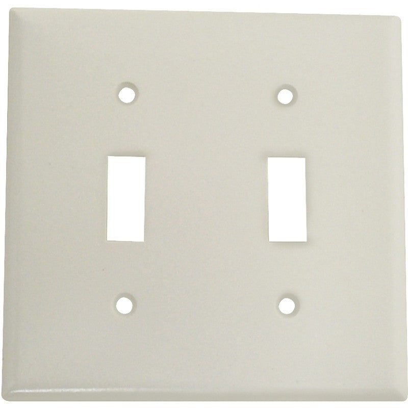 Eaton Wiring Devices 2139W-BOX Wallplate, 4-1/2 in L, 4-9/16 in W, 2 -Gang, Thermoset, White, High-Gloss (Pack of 10)