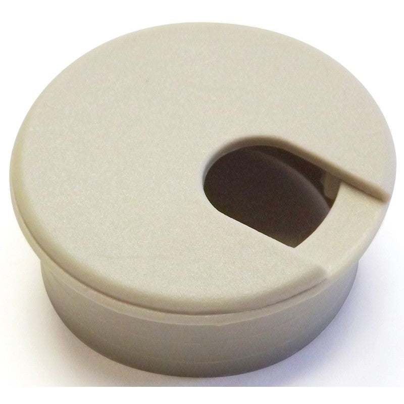 Jandorf 61601 Desk Grommet, 1-3/4 in Dia Cable, Polystyrene, Almond