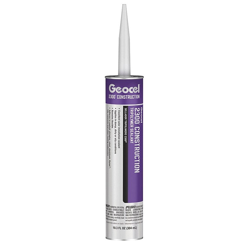 Geocel 2300 Series GC66102 Construction Tripolymer Sealant, Gray, 10.3 fl-oz, Cartridge (Pack of 24)