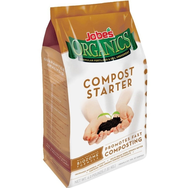 Jobes 09926 Compost Starter, Granular, Brown, 4 lb