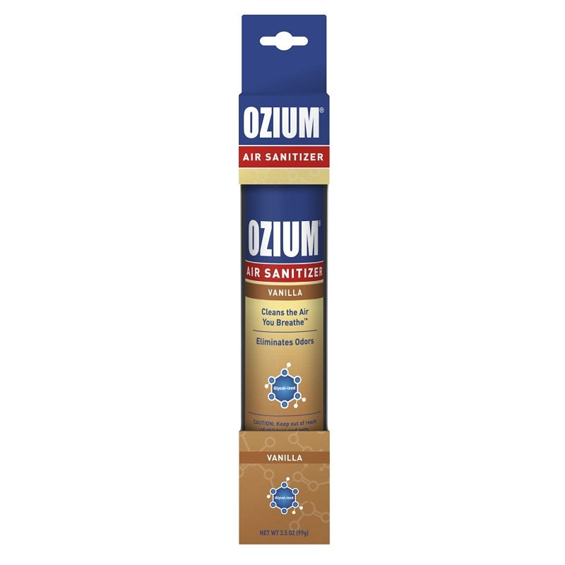 Ozium OZM-23 Air Freshener, 3.5 oz Aerosol Can, Vanilla (Pack of 4)