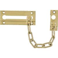 Chain Door Guard 3-3/8 Inch Bright Solid Brass