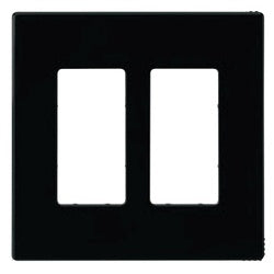 Eaton PJS262BK-F-L Wallplate, 4-7/8 in L, 4.94 in W, 2-Gang, Polycarbonate, Black (Pack of 5)