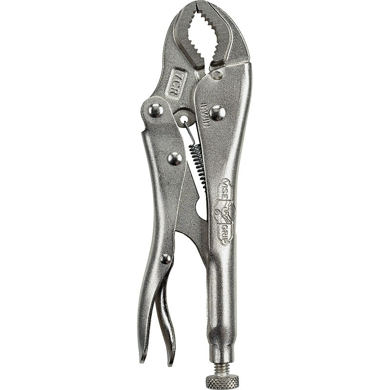 Irwin Original Series 4935578 Locking Plier, 7 in OAL, 1-1/2 in Jaw Opening, Plain-Grip Handle, 3/8 in W Jaw