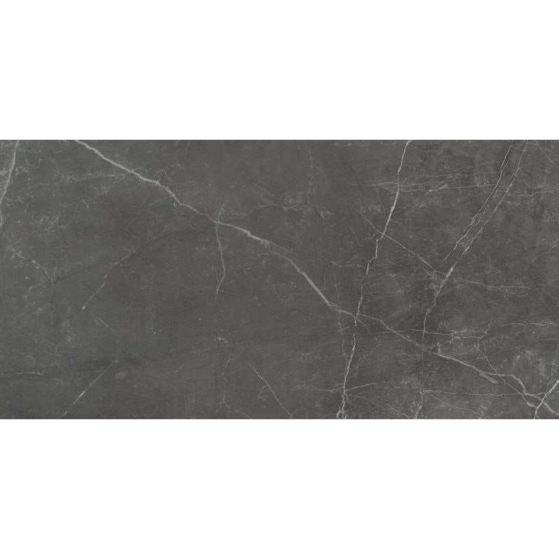 Emser Tile Sterlina II Series F20STERAS1224 Porcelain Tile, 24 in L Tile, 12 in W Tile, Rectified Edge, Asphalt