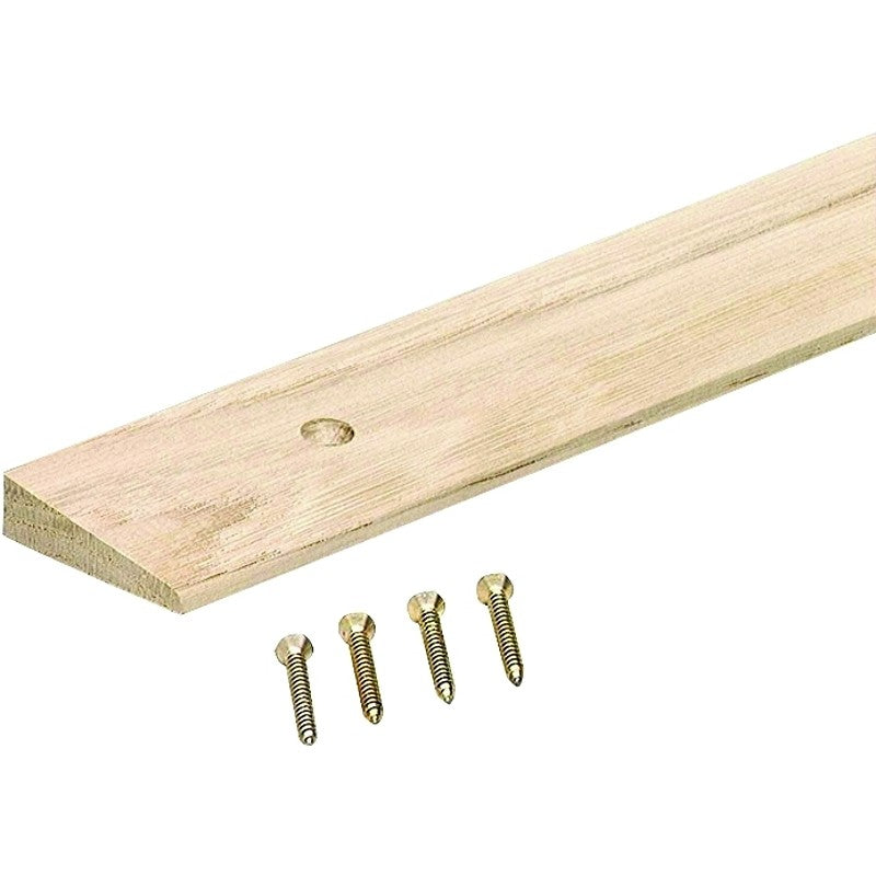 M-D 85530 Floor Edge Reducer, 36 in L, 1-3/4 in W, Hardwood, Unfinished