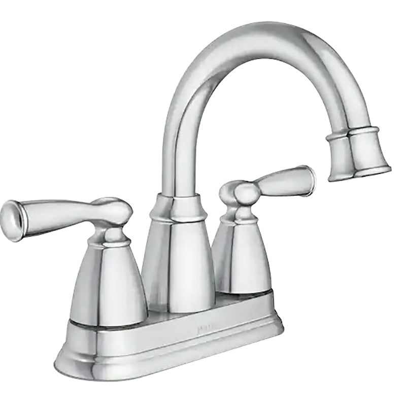 Moen Banbury 84943 Series Centerset Bathroom Faucet, High-Arc Spout, Chrome, 6-1/2 in Plate Size, 5-5/8 in, 1.2 gpm