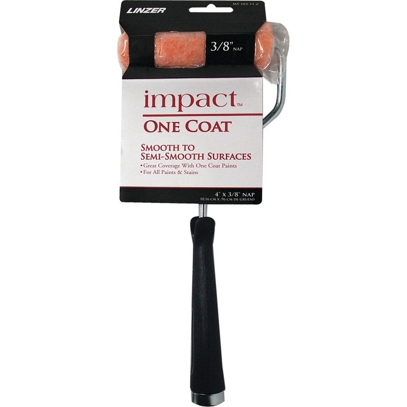 Linzer MT103-11 4IN Mini Roller, 3/8 in Nap, Knit Polyester Fabric Cover, 4 in L Roller (Pack of 6)