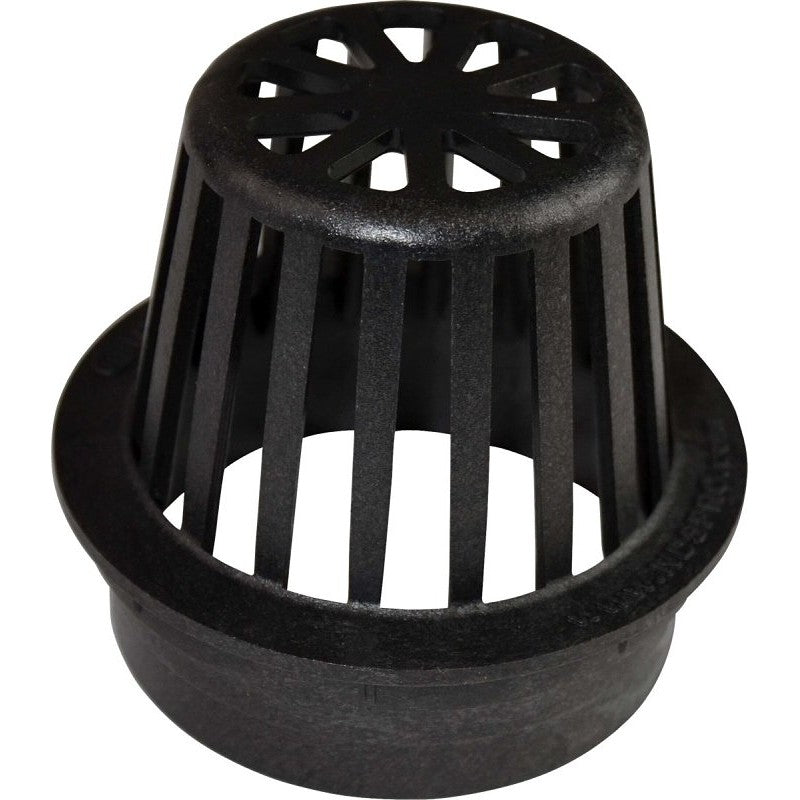 DrainTech 0443SDB Atrium Grate, 4 in Dia, Round, Polyethylene, Black