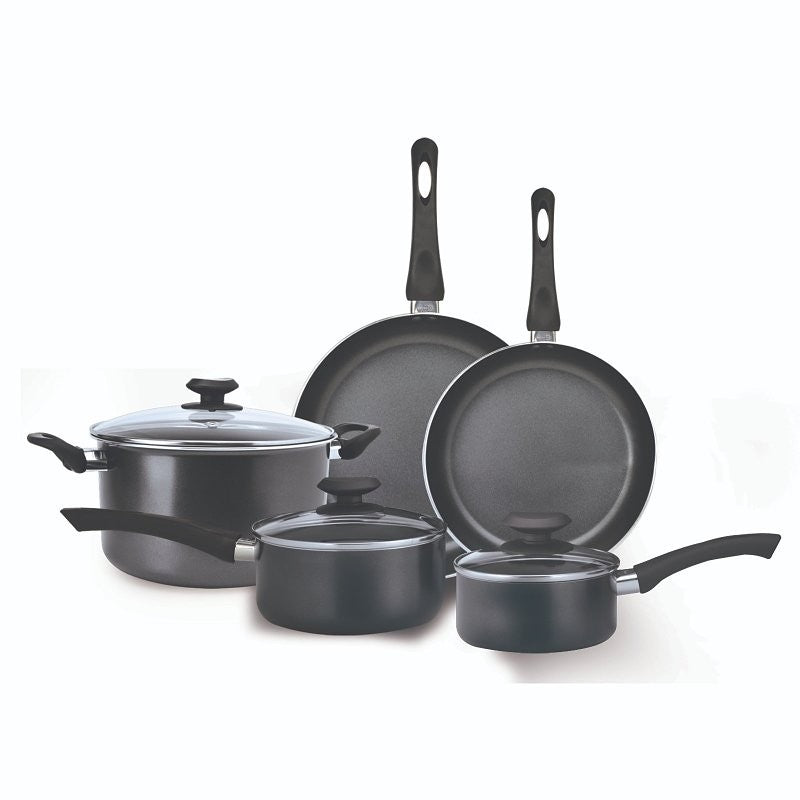 Ecolution Elements Series EEGY-1208 Cookware Set, Aluminum, Gray, 8-Piece