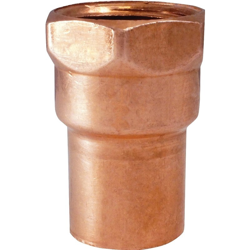 Elkhart Products 103 Series 30160 Pipe Adapter, 1 in, Sweat x FNPT, Copper