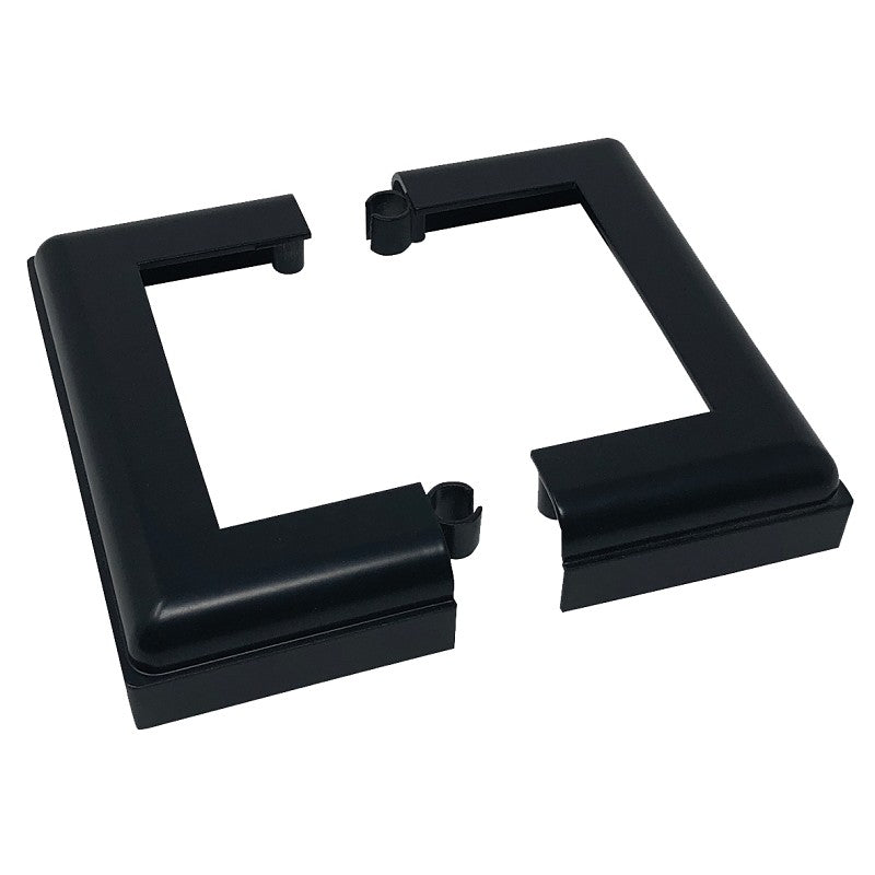 Nuvo Iron ADPBS4 Post Base Cover, 5-1/2 in L, 5-1/2 in W, Aluminum, Black, For: 4 in x 4 in Nominal Posts