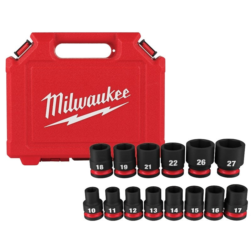 Milwaukee SHOCKWAVE Impact Duty Series 49-66-7013 Standard Socket Set, Steel
