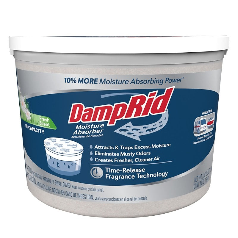 DampRid FG50FSSB High-Capacity Moisture Absorber, 2 lb Tub, Solid