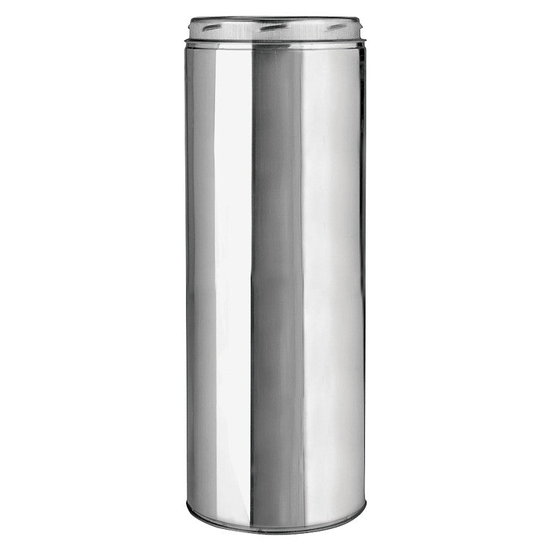 Selkirk 206012 Chimney Pipe, 6 in ID, 8 in OD, 12 in L, Stainless Steel