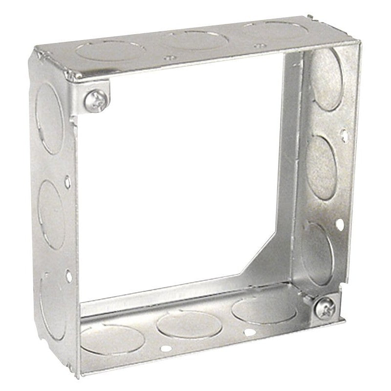 Southwire 53151-1/2-UPC Extension Ring, 4 in L, 12-Knockout, Steel, Silver, Galvanized