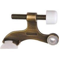 Contoured Hinge Pin Door Stop Antique Brass